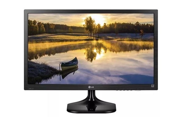 LG 22M37D-B monitor angled view