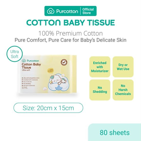 100% USA Cotton Baby Tissue (Ultrasoft)