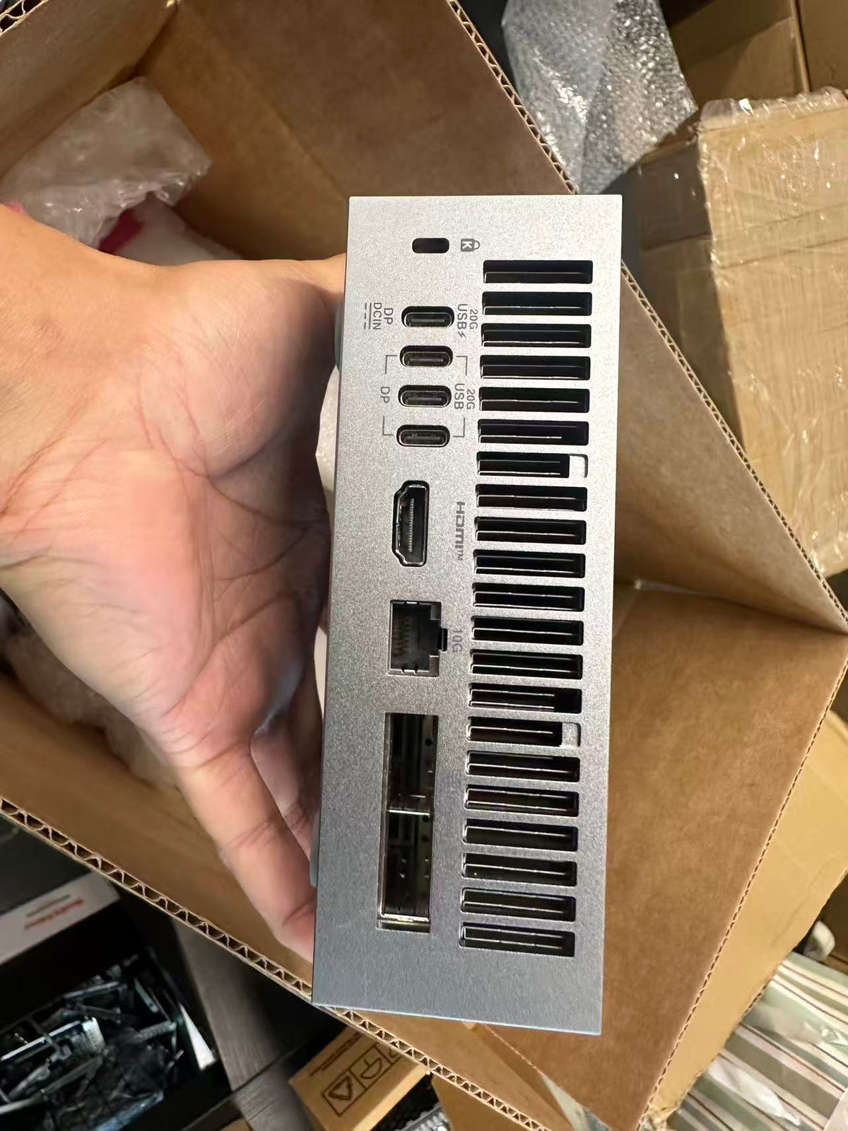 Actual unit - rear I/O ports