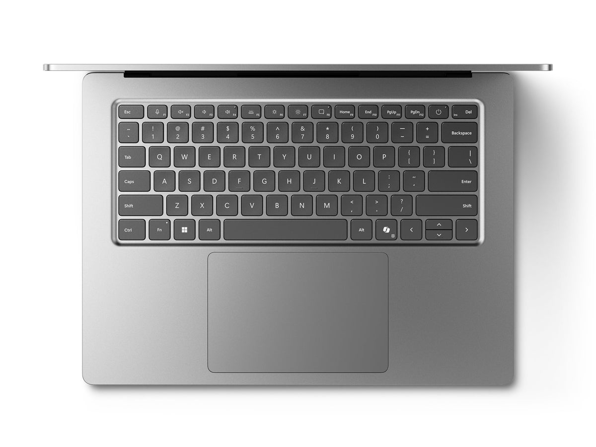 Surface Laptop Ultra 15 Platinum - keyboard top down (stock photo)
